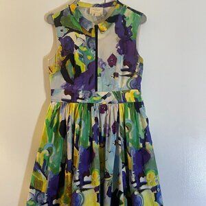 Kate Spade Carissa Dress Size 6 Watercolor Fit & Flare Pockets